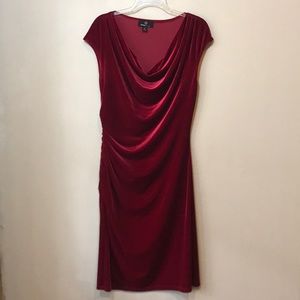 Ronni Nicole Red Velvet Pullover Dress